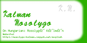 kalman mosolygo business card